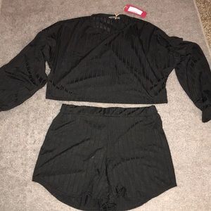 Crop top and short set